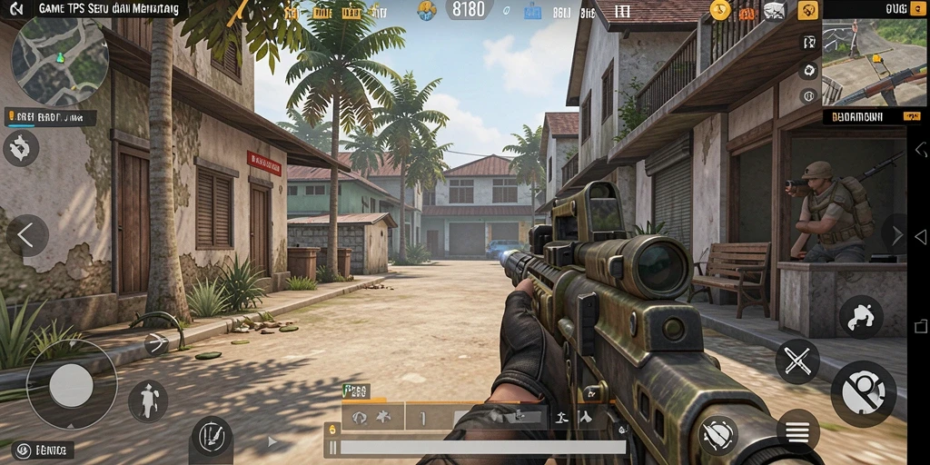 Tampilan gameplay mendebarkan dari 8180, menyajikan aksi TPS yang menarik.