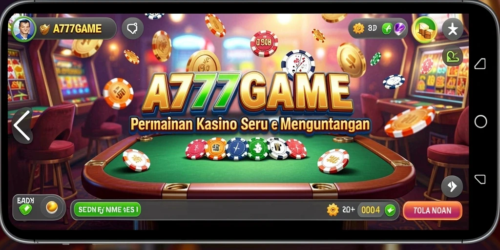 Tangkapan layar gameplay Kasino A777GAME yang menarik dan interaktif.