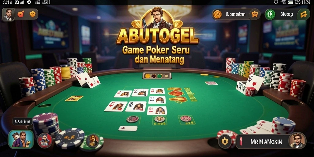 Tampilan gameplay mendebarkan dalam permainan Poker ABUTOGEL.