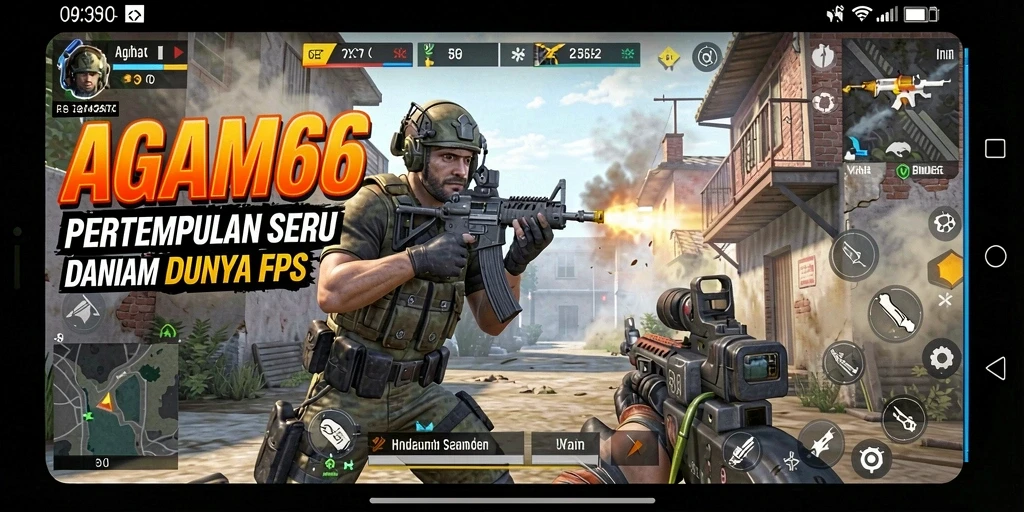 Tampilan gameplay seru dalam AGAM66 saat berperang di medan perang.