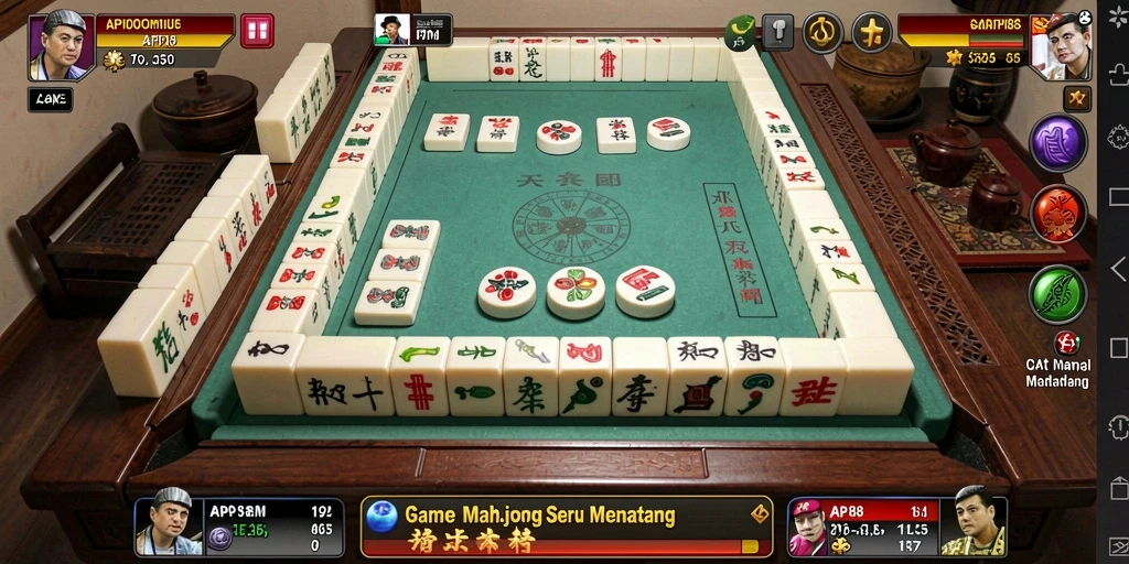 Tampilan gameplay mendebarkan dari game Mahjong API88.