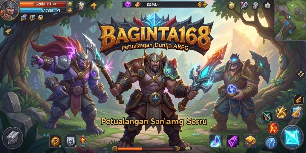 Tampilan aksi seru dalam permainan ARPG BAGINTA168.