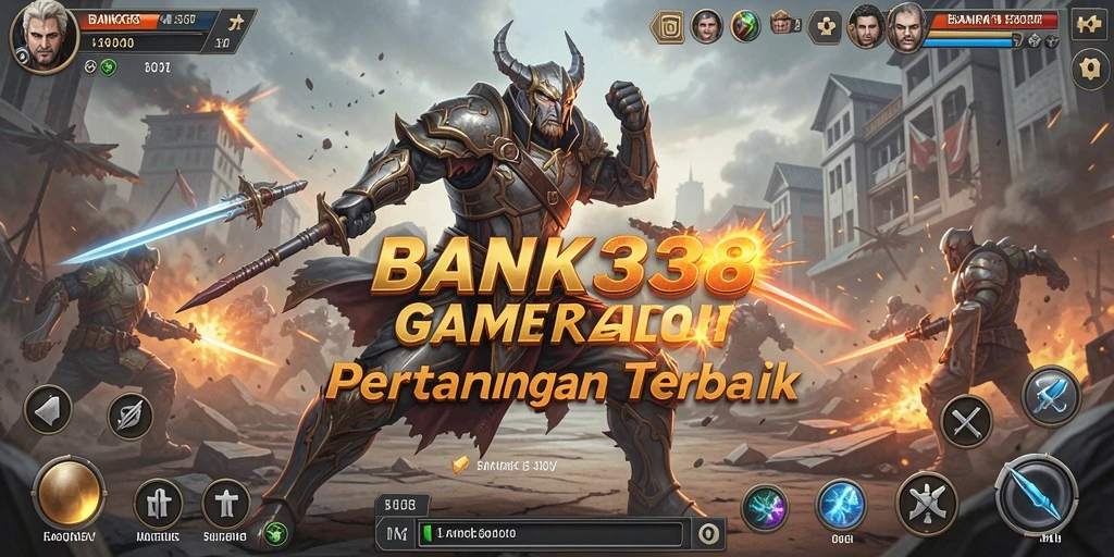 Screenshot menampilkan aksi pertempuran mendebarkan dalam BANK338.
