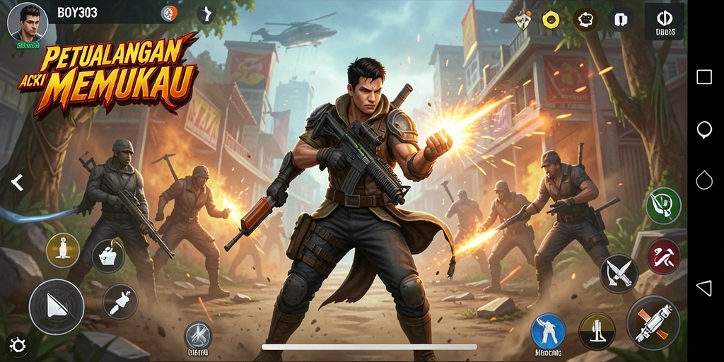 Tampilan gameplay BOY303 yang intens dengan aksi seru.