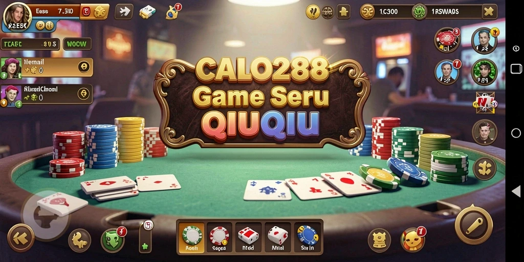 Tampilan gameplay QiuQiu yang mendebarkan di CALO288.