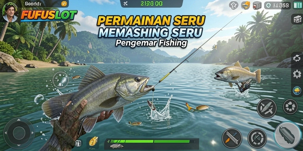 Tampilan gameplay FUFUSLOT dengan pengalaman memancing yang seru.