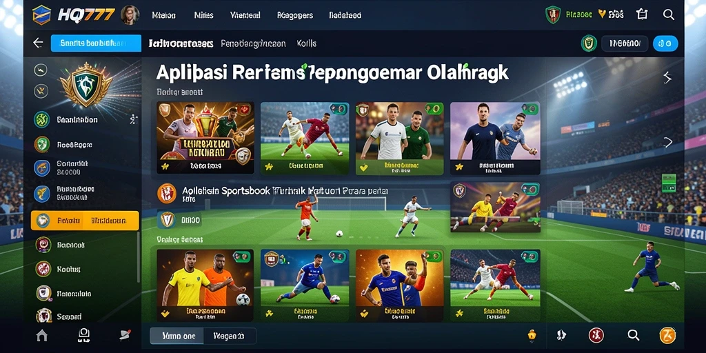 Tampilan menarik dalam aplikasi Sportsbook HQ777 dengan berbagai opsi taruhan.
