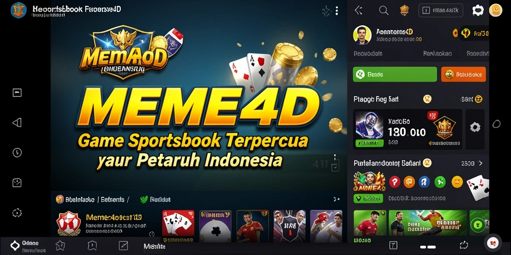 Tampilan utama gameplay taruhan olahraga di MEME4D.