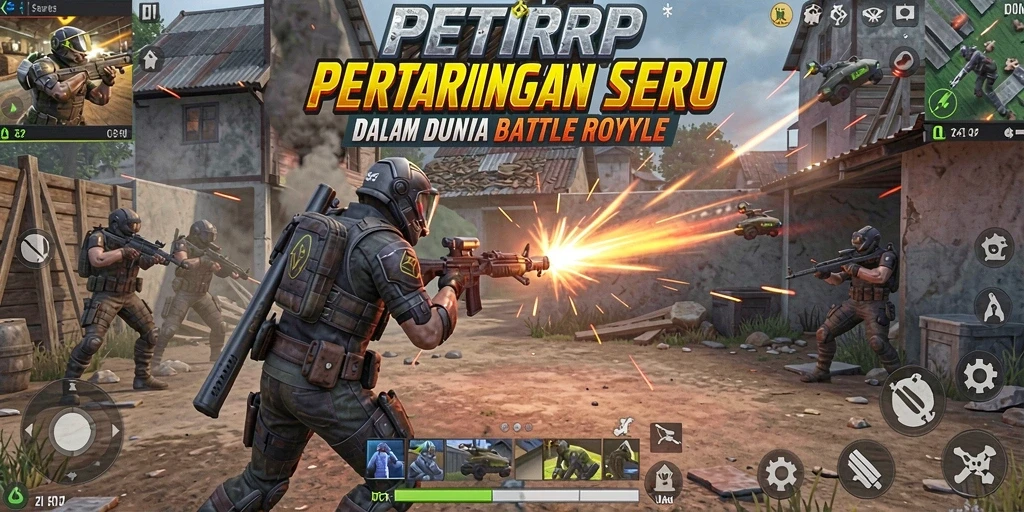 Gameplay seru dengan aksi Battle Royale yang mendebarkan.