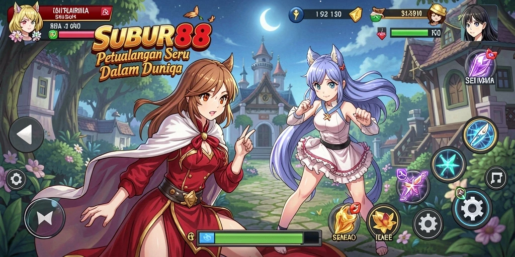 Tampilan gameplay SUBUR88 yang penuh warna dan dinamis.