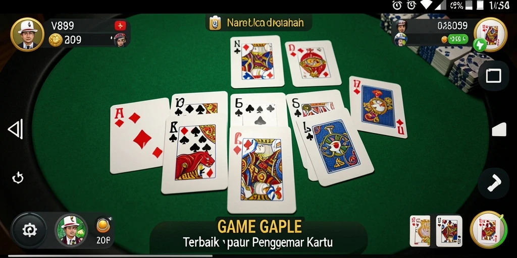 Tampilan gameplay V89 yang seru dalam permainan Gaple.