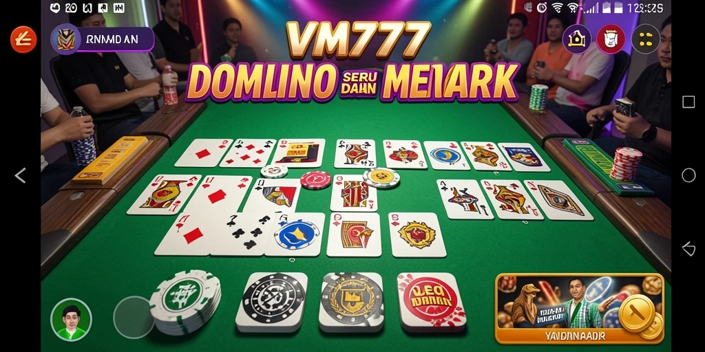 Tampilkan aksi seru dalam gameplay Domino VM777.