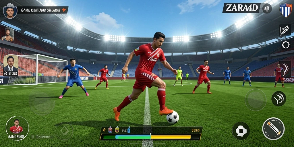 Tampilan gameplay ZARA4D yang penuh aksi dan strategi olahraga.