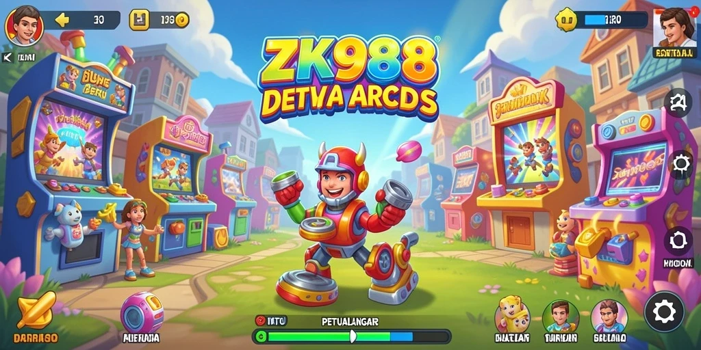 Screenshot utama ZK988 dengan gameplay Arcade yang menarik.
